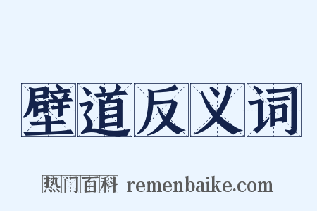 壁道反义词是什么意思的图片